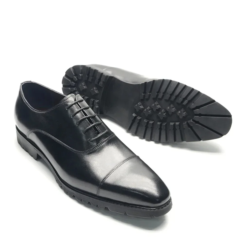 Non-slip Black Sole Elegant Oxfords