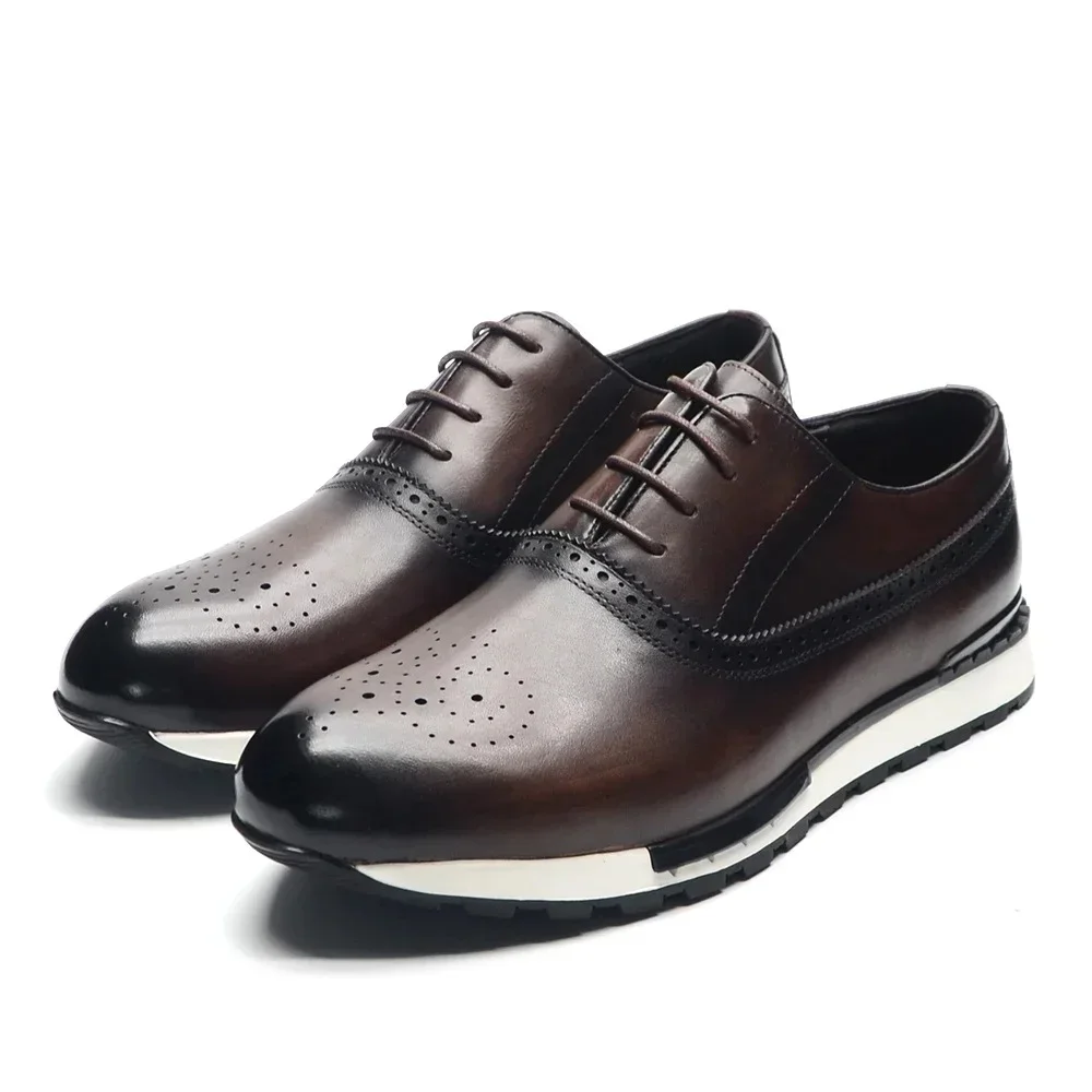 Genuine Leather Oxford Sneaker