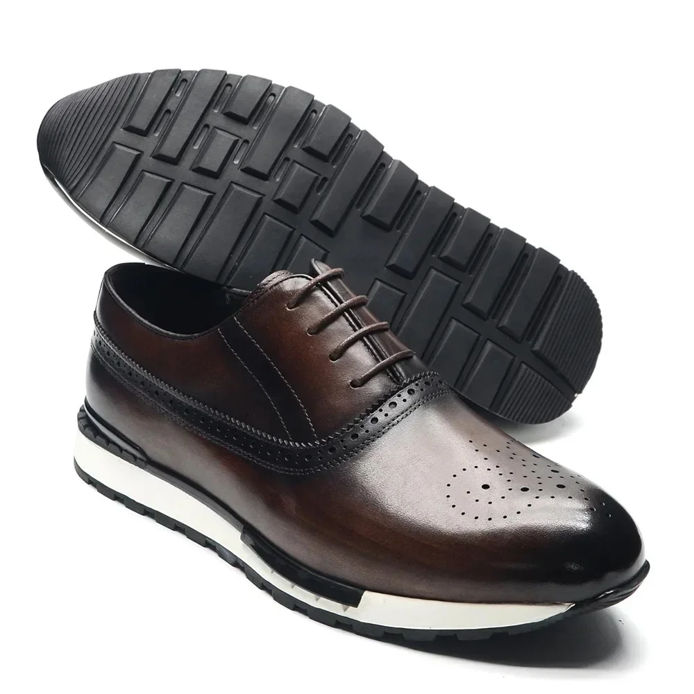 Genuine Leather Oxford Sneaker